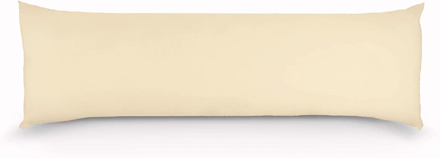 1000 Thread Count Premium Ultra Soft Body Pillowcase - Yellow Cream | Luxury Bedding for Side Sleepers & Hot Sleepers | Cooling & Breathable Pillow Cover for Better Sleep