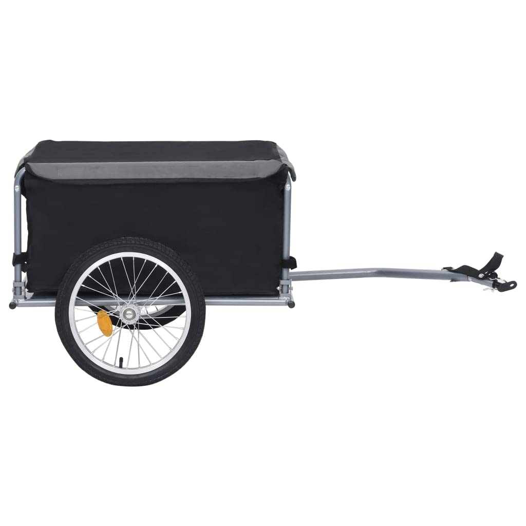Collapsible Heavy Duty Steel Bike Cargo Trailer - Large Capacity Bicycle Storage Cart for Transporting Gear | Perfect for Camping, Grocery Shopping & Outdoor Adventures