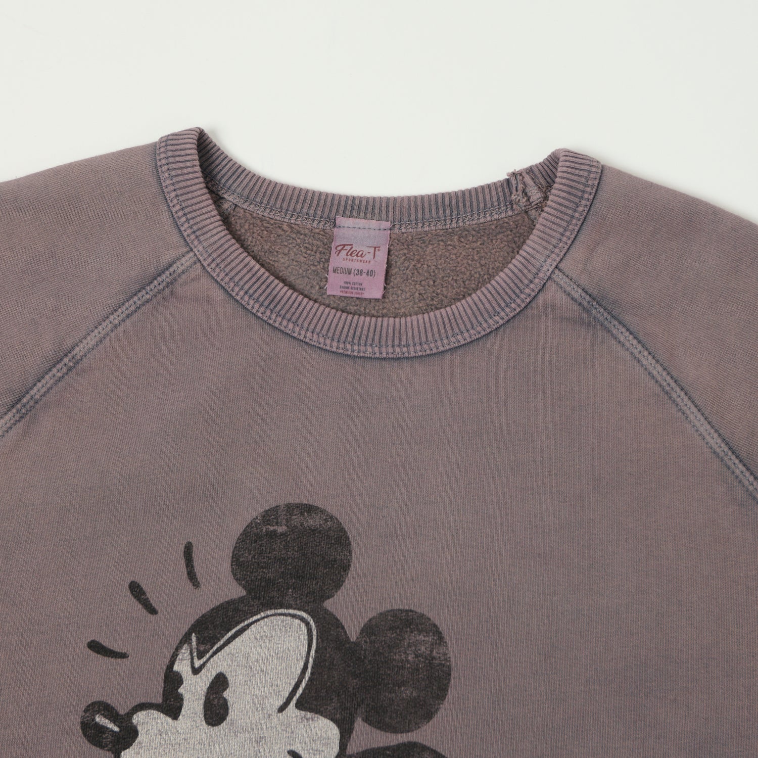 Vintage 1950s Flea T Raglan 'Rebel Mickey' Sweatshirt - Navy Blue Retro Pullover for Men & Women | Casual Wear, Disney Fan Gift, Themed Parties & Retro Fashion