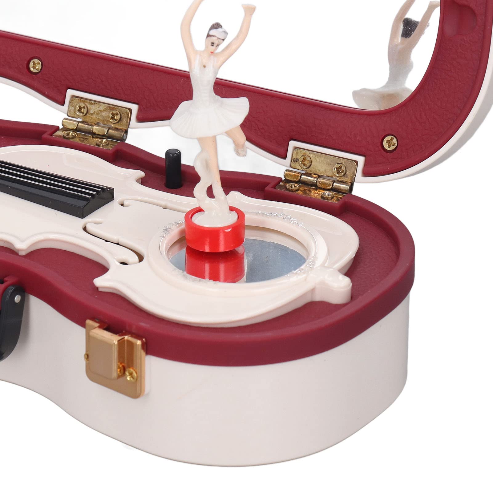 Classical Violin Music Box with Foot Pad Design - Small White Desktop Decoration for Home, Gift & Relaxation | Perfect for Bedroom, Office & Wedding Decor