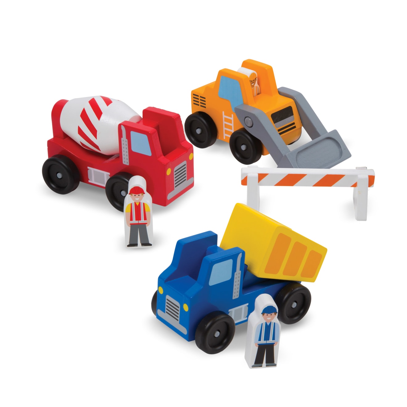 Classic Wooden Toy Construction Vehicle Set for Kids - Dump Truck, Excavator & More - Educational STEM Learning Toys for Toddlers & Preschoolers - Perfect for Indoor Play, Birthday Gifts & Early Childhood Development