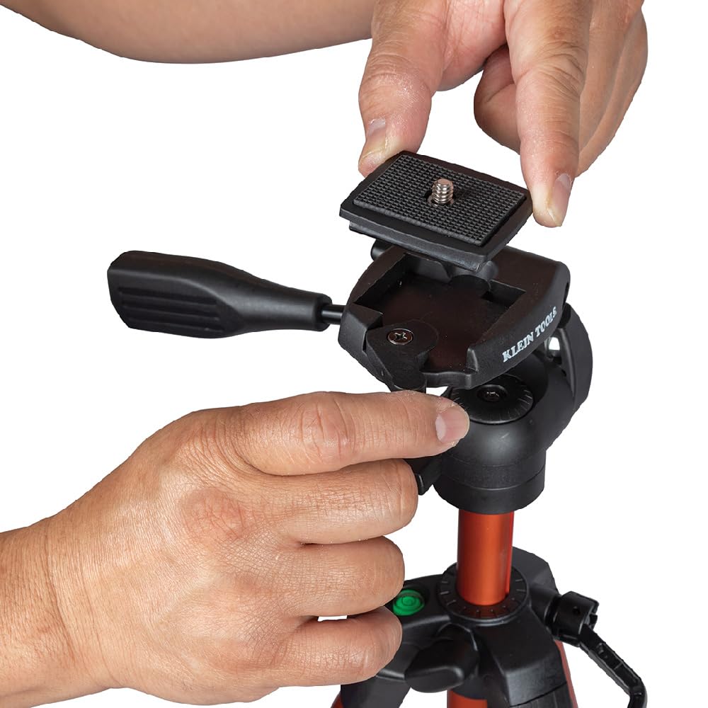 Klein Tools 69345 Flexible Aluminum Tripod with Mount - Lightweight & Adjustable for Laser Levels - Perfect for Construction, Surveying & DIY Projects