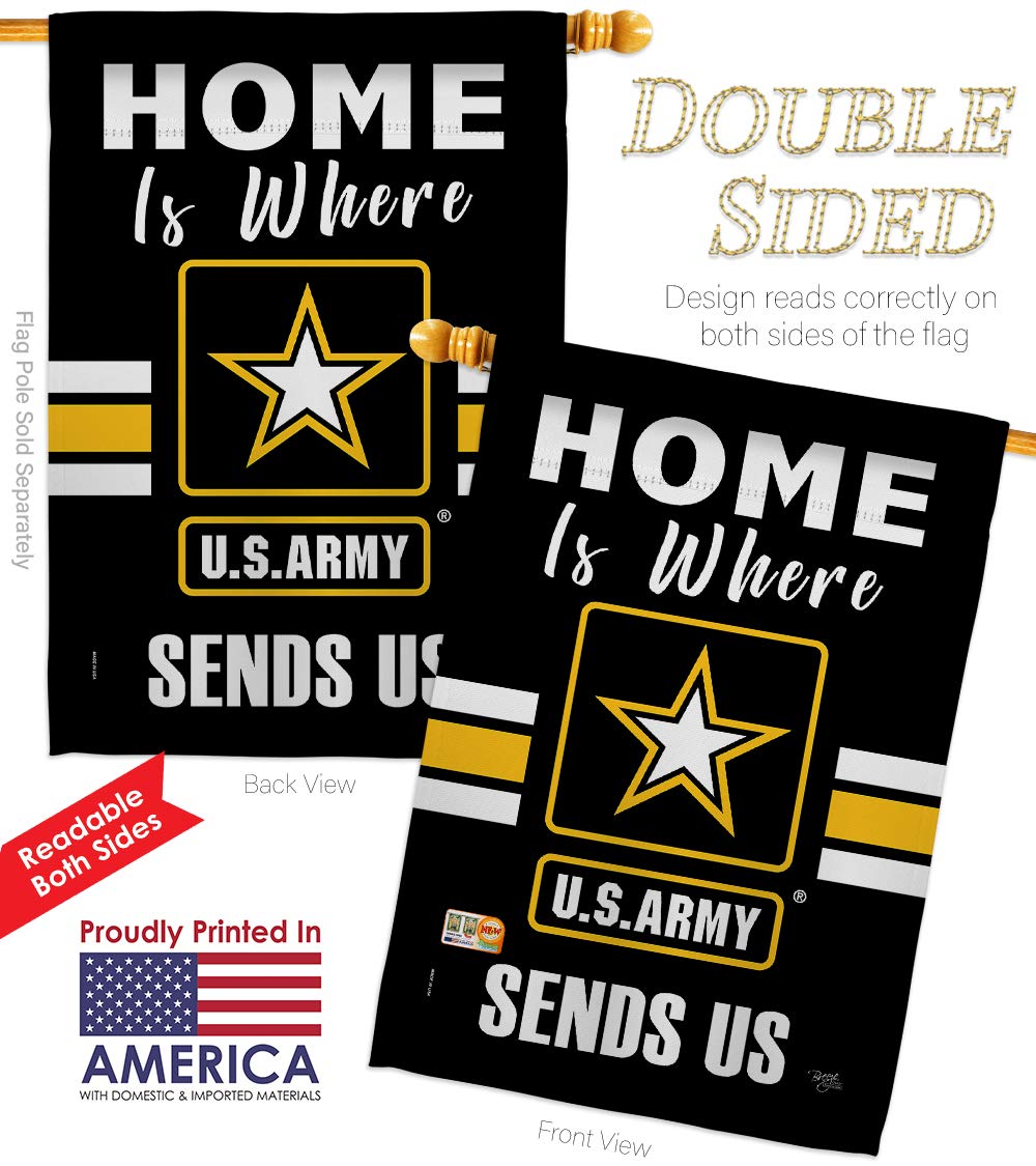 US Army Garden House Flags Kit - Double-Sided 28x40 Inch American Military Veteran Yard Banner - Armed Forces Rangers Official Decorative Gift Made in USA - Perfect for Patriotic Home Decor, Backyard Display & Military Appreciation Events