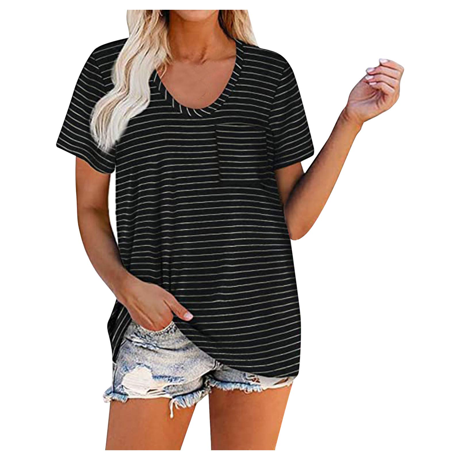 Sexy Women's Summer Tops - Casual V-Neck Criss Cross T-Shirt Blouse with Short/Long Sleeve Options | Perfect for Beach Outings, Date Nights & Everyday Wear