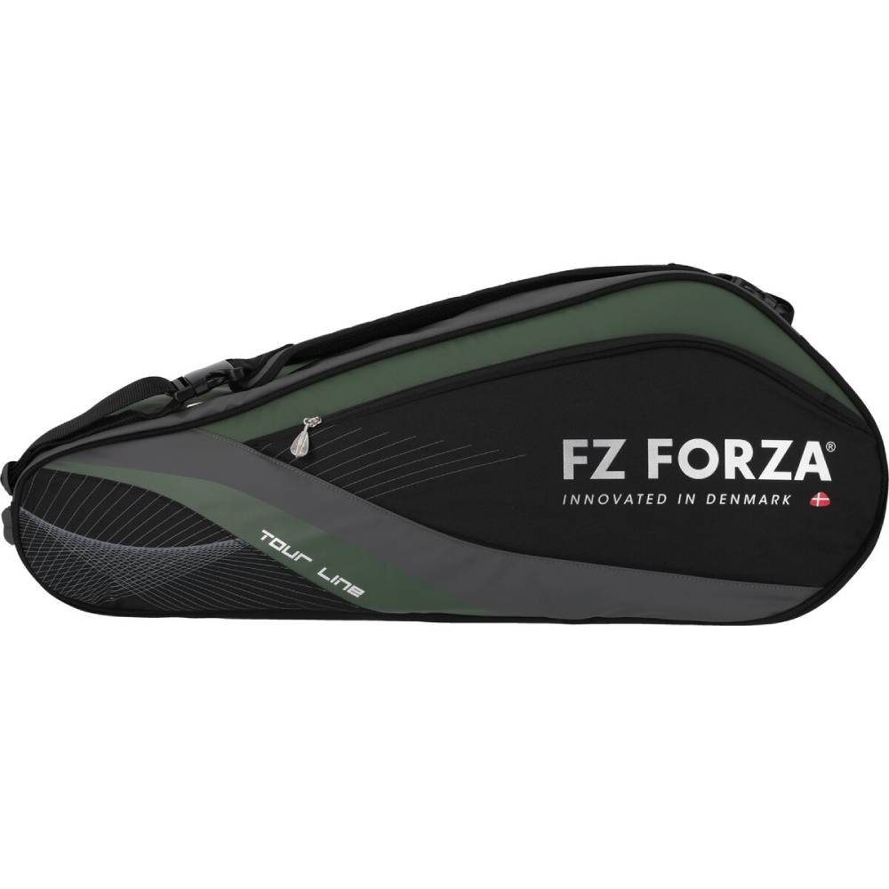 Forza Tour Line 6 Pack Tennis Racquet Bag - Durable Multi-Racket Sports Equipment with Shoulder Strap (June Bug Green) | Perfect for Tennis Players, Coaches & Tournament Travel