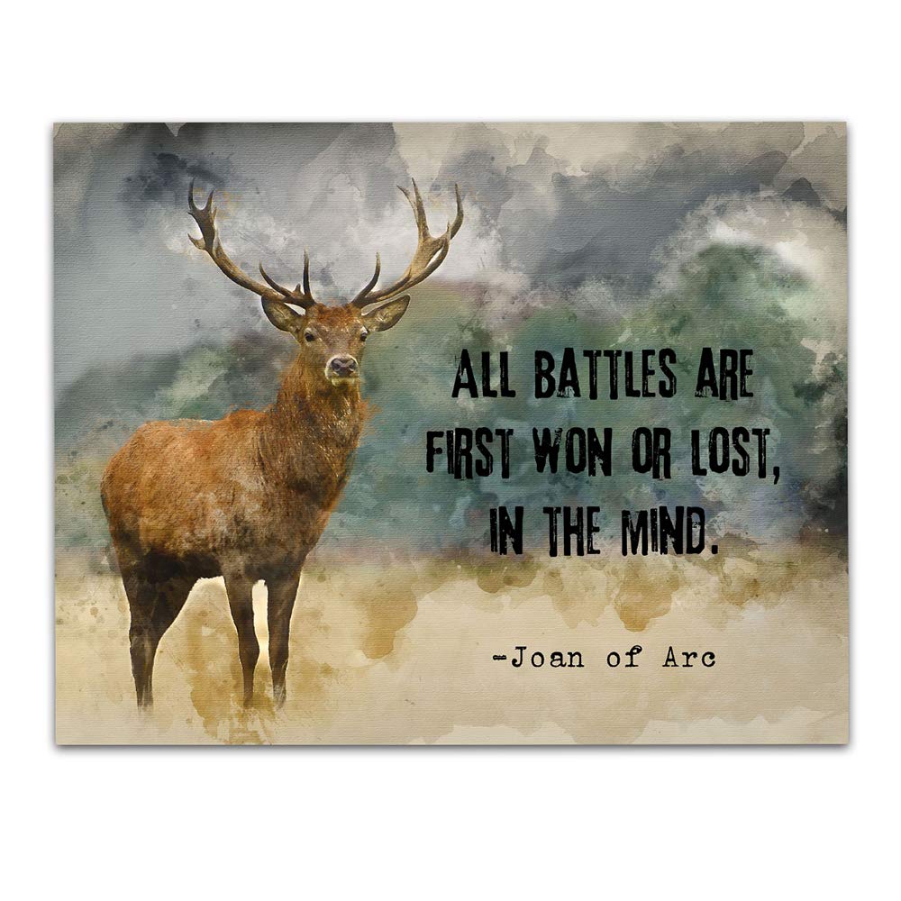 TJ Originals - Joan of Arc Christian Bible Quote Wall Art Print 11x14 Inches, Inspirational Scripture Decor for Home & Office, Motivational Gift for Family & Friends - Perfect for Bedroom, Living Room & Church Decor