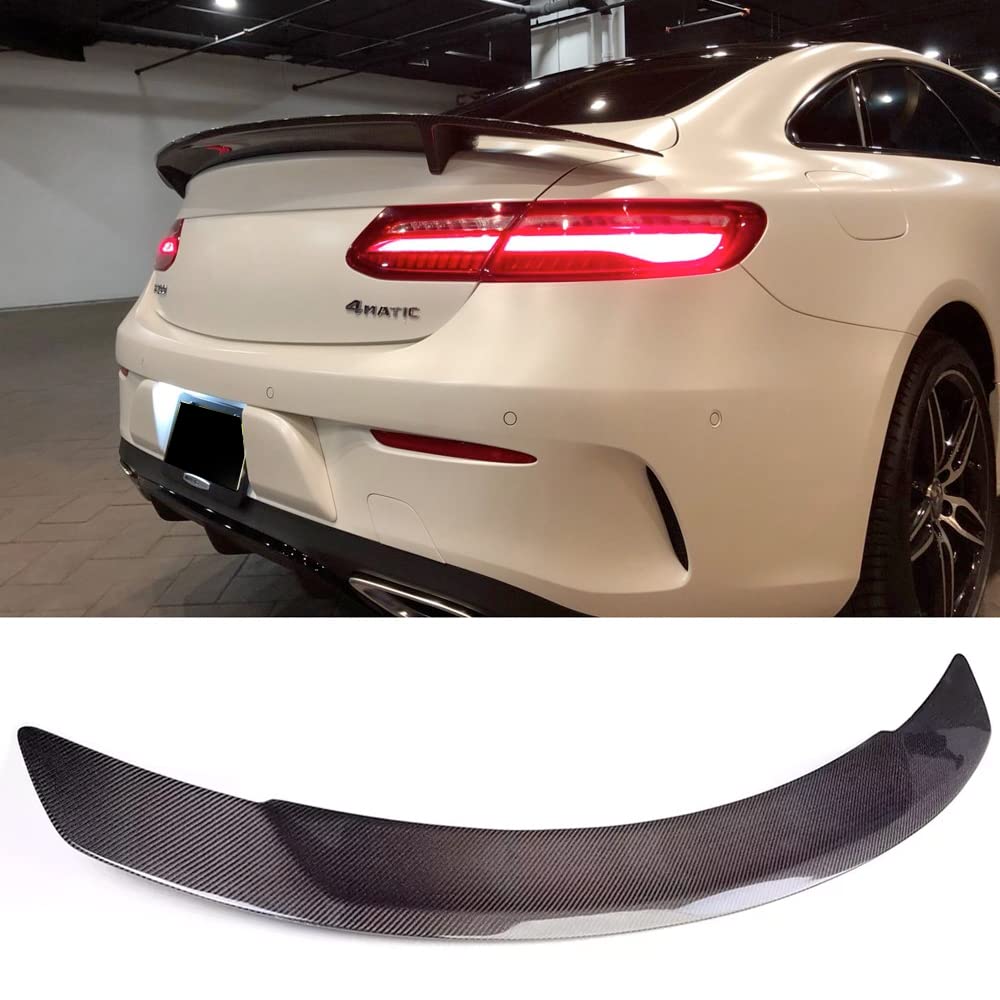 Carbon Fiber Rear Trunk Spoiler for Mercedes Benz E Class W238 C238 Coupe 2018-2021 - High Performance Auto Body Spoiler for Enhanced Aerodynamics & Sporty Style - Perfect for Car Enthusiasts & Street Racing