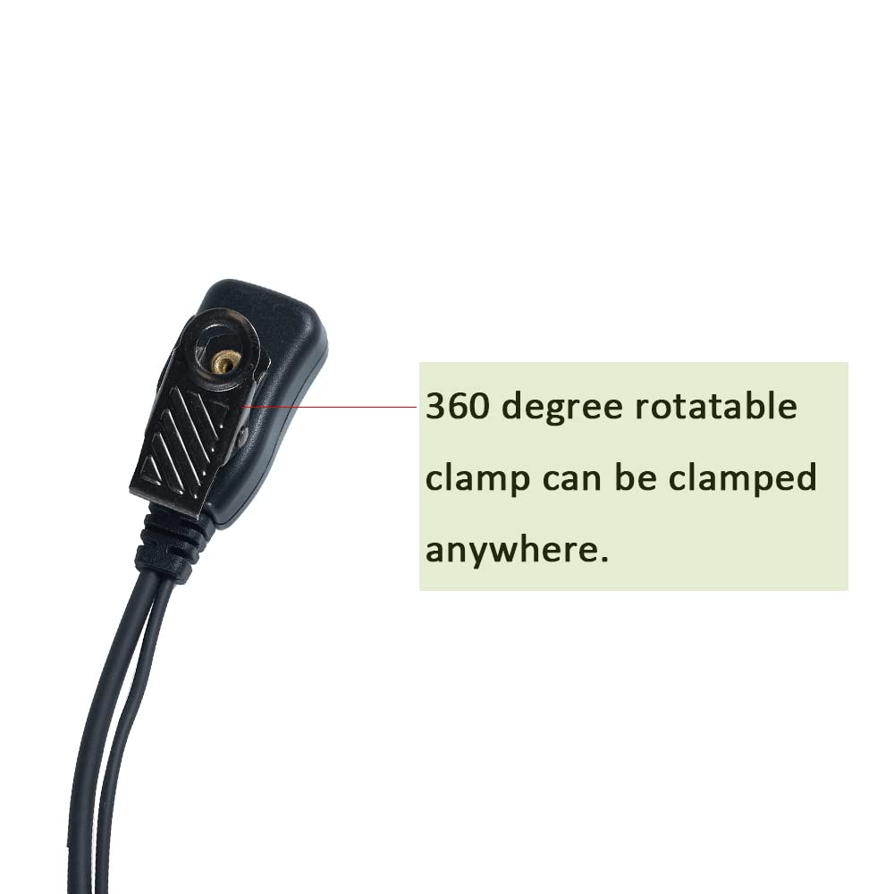 BVMAG G-Shape Walkie Talkie Headset with PTT Mic - 10 Pack | Compatible with Motorola CP200, CP200D, CLS1410, CS1110, CP185, RDM2070D Two-Way Radios | Secure Fit for Security Guards, Event Staff & Warehouse Workers
