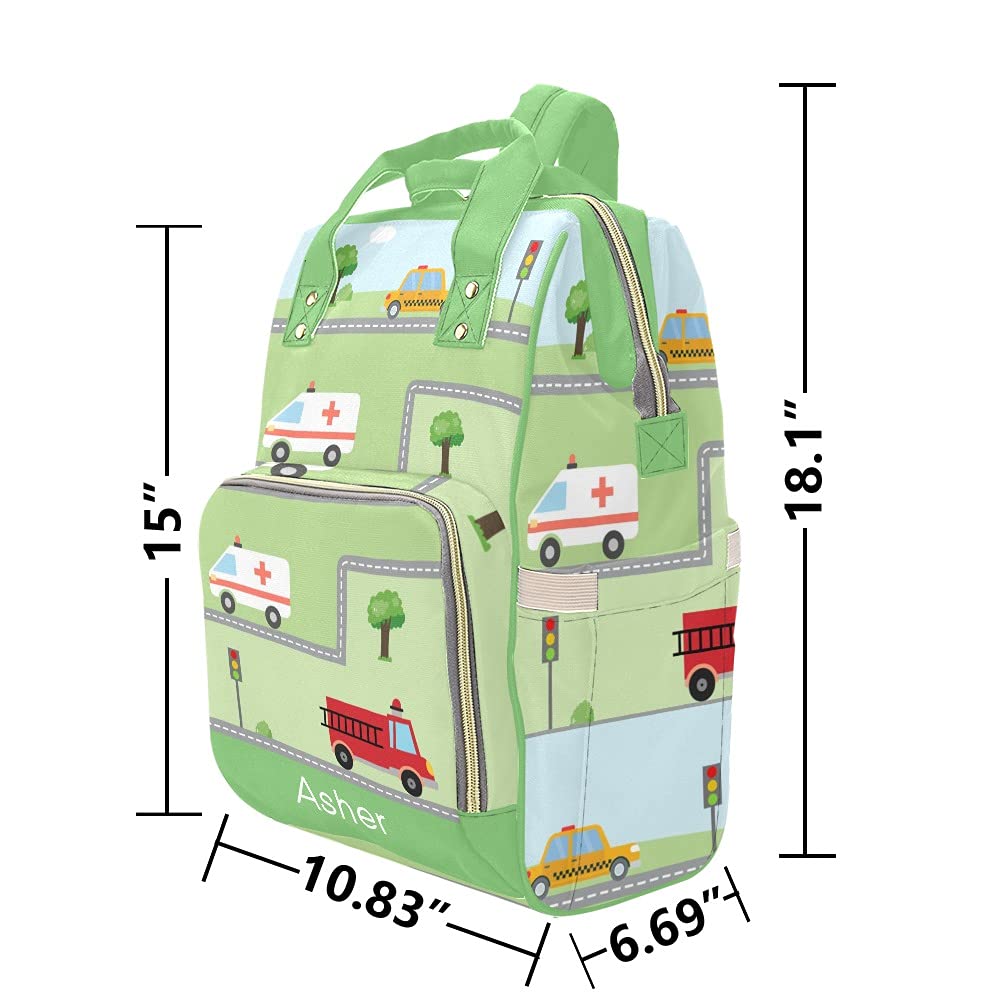 Personalized Diaper Bag Backpack with Custom Name - Large Waterproof Baby Tote for Travel, Nursing & Daycare - Perfect Gift for New Moms