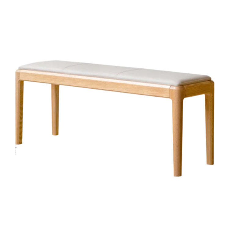 Solid Oak & Black Walnut Nordic Style Long Bench - Modern Wooden Sofa for Living Room, Bedroom, Entryway & Dining Area