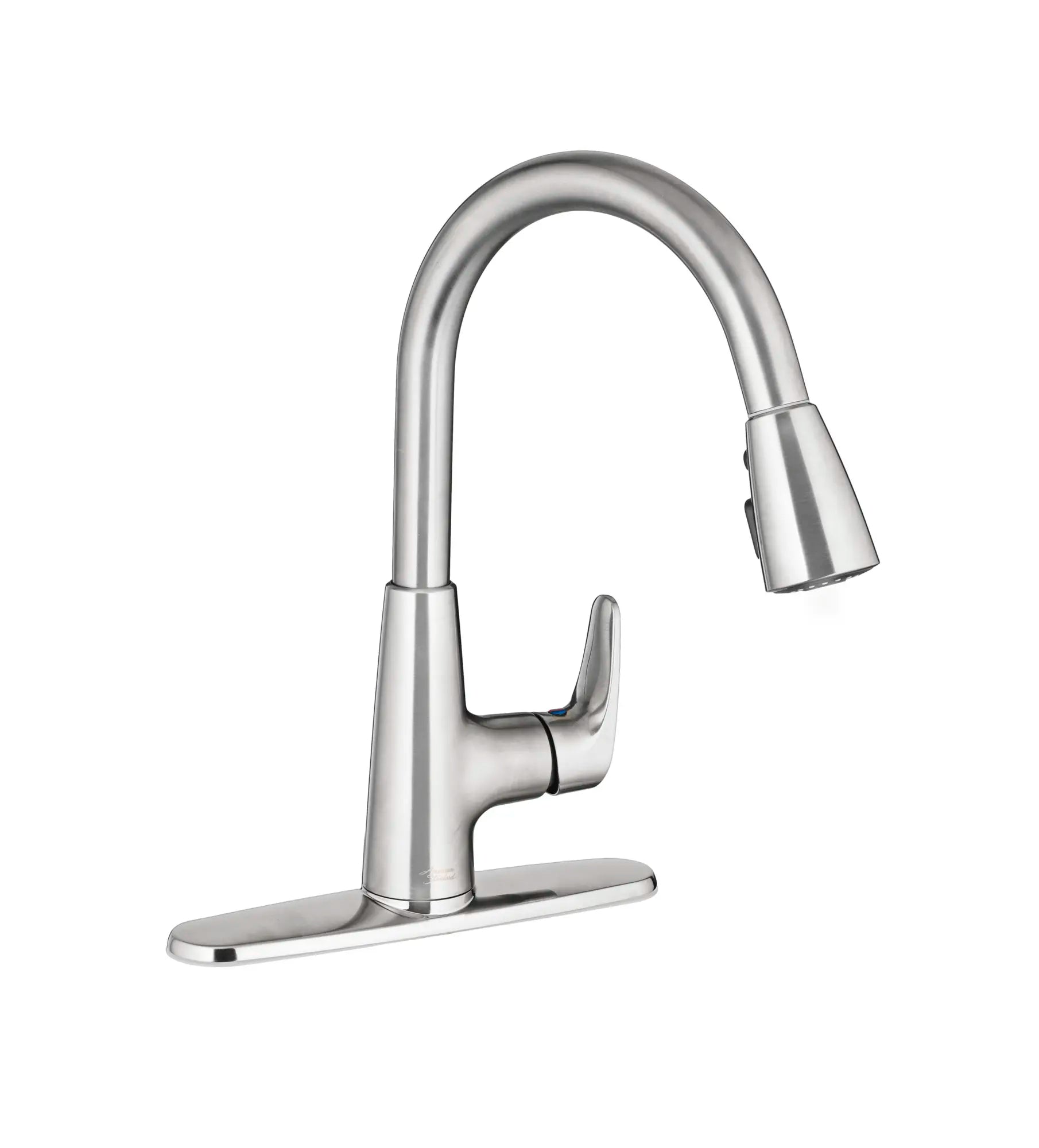 Colony® Soft Single Handle Pull Down Dual Spray Kitchen Faucet - 2.2 GPM/8.3 LPM - High Arc Brushed Nickel Sink Faucet for Modern Kitchens, Dishwashing & Food Prep