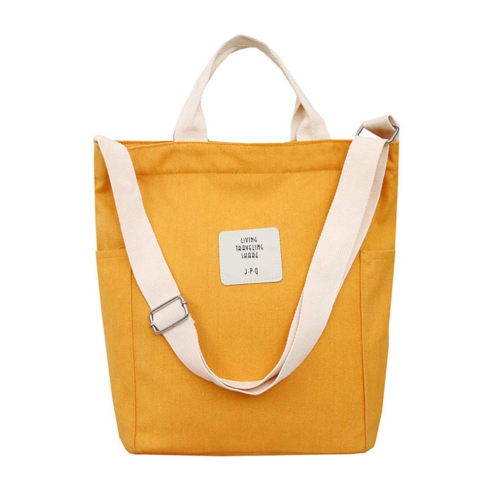 Belsmi Canvas Shoulder Bag - Cotton Tote Crossbody Handbag for Women, Shopping, Travel, Work & Weekend Use | Durable & Stylish Everyday Purse