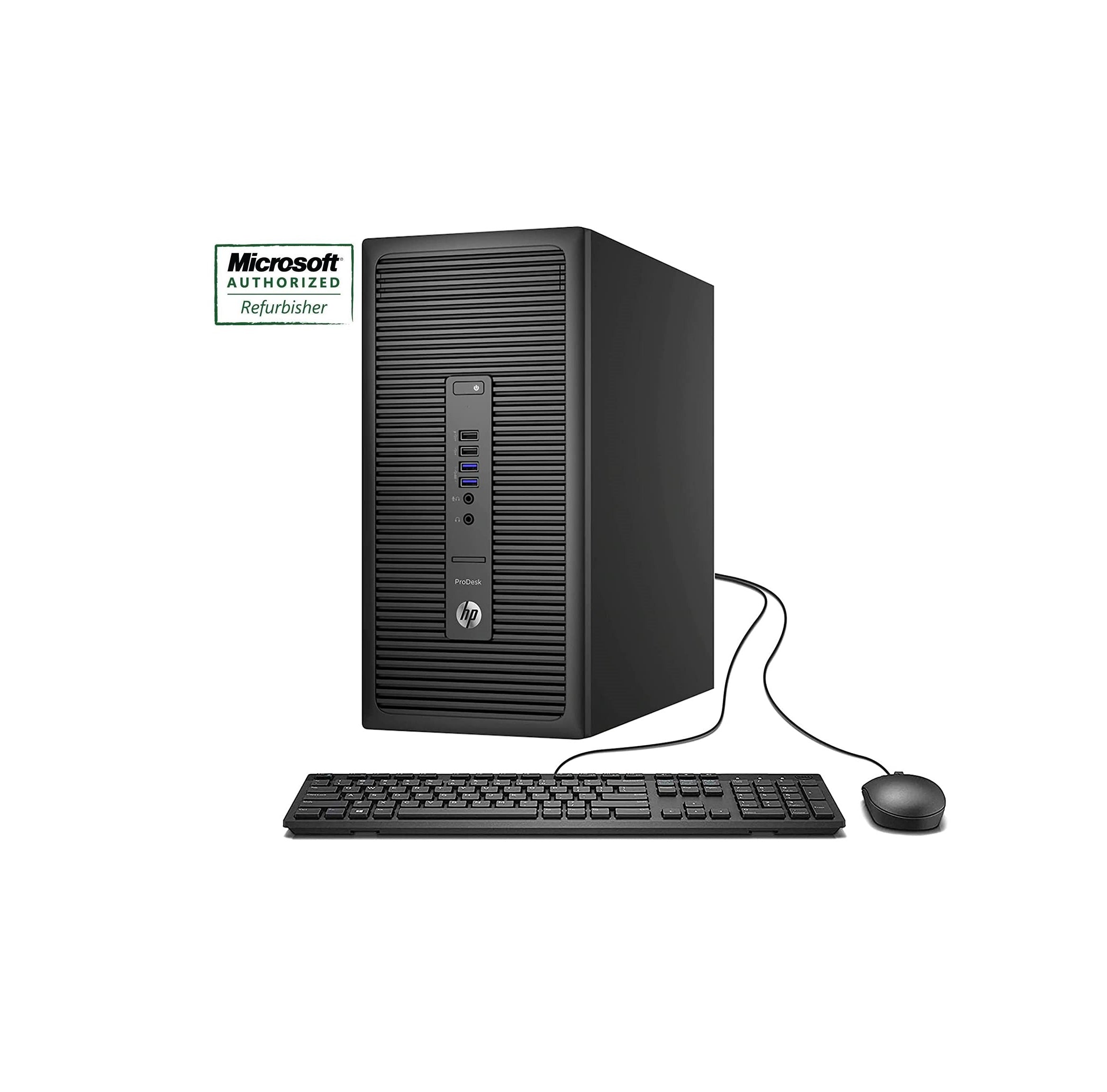 Refurbished HP ProDesk 600 G2 Tower Desktop - Intel Core i5-6400 2.7GHz, 16GB RAM, 240GB SSD, DVD Drive, Windows 10 Pro | Business & Home Office Computer for Productivity & Multitasking