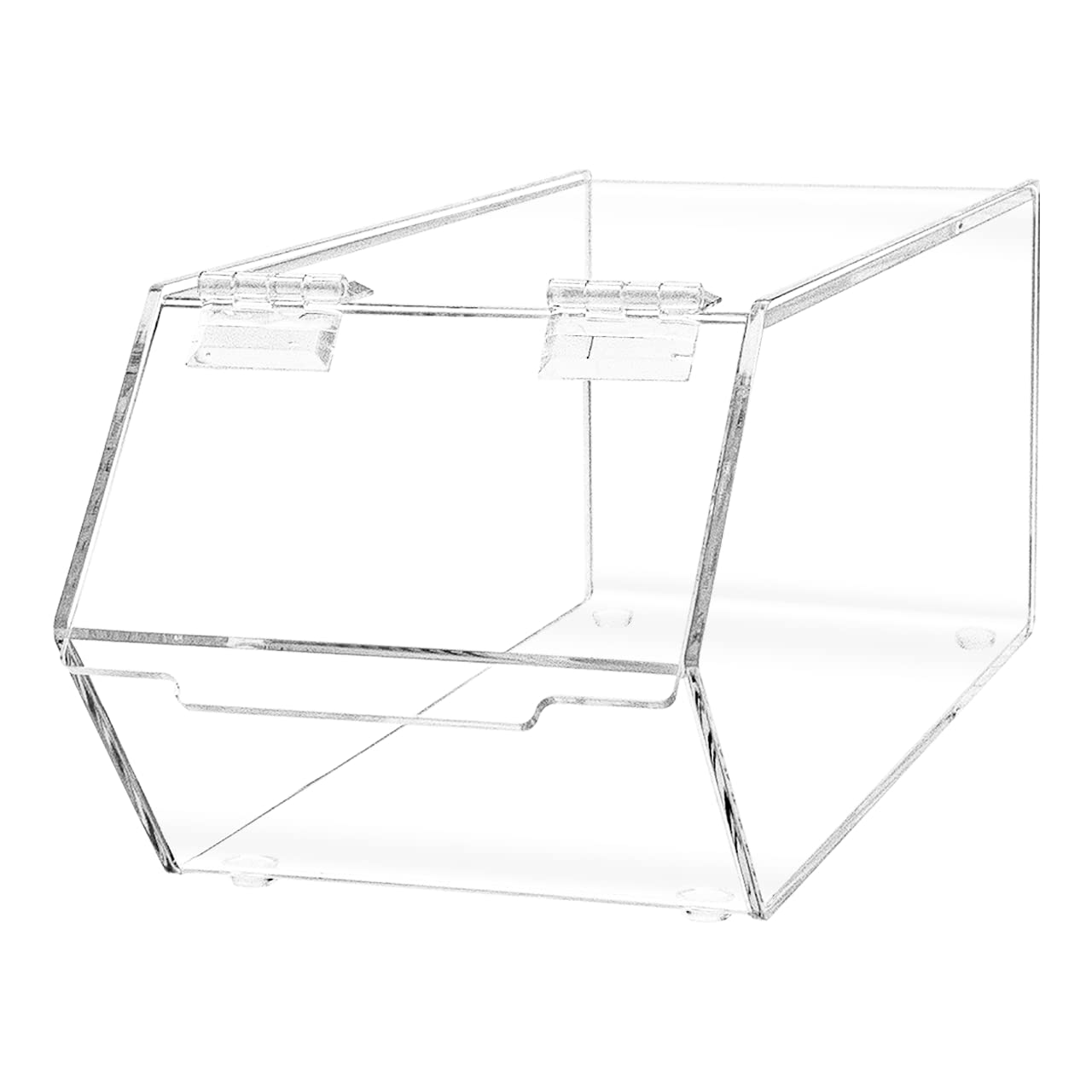 Clear Acrylic Food Storage Bin with Hinged Lid - 5