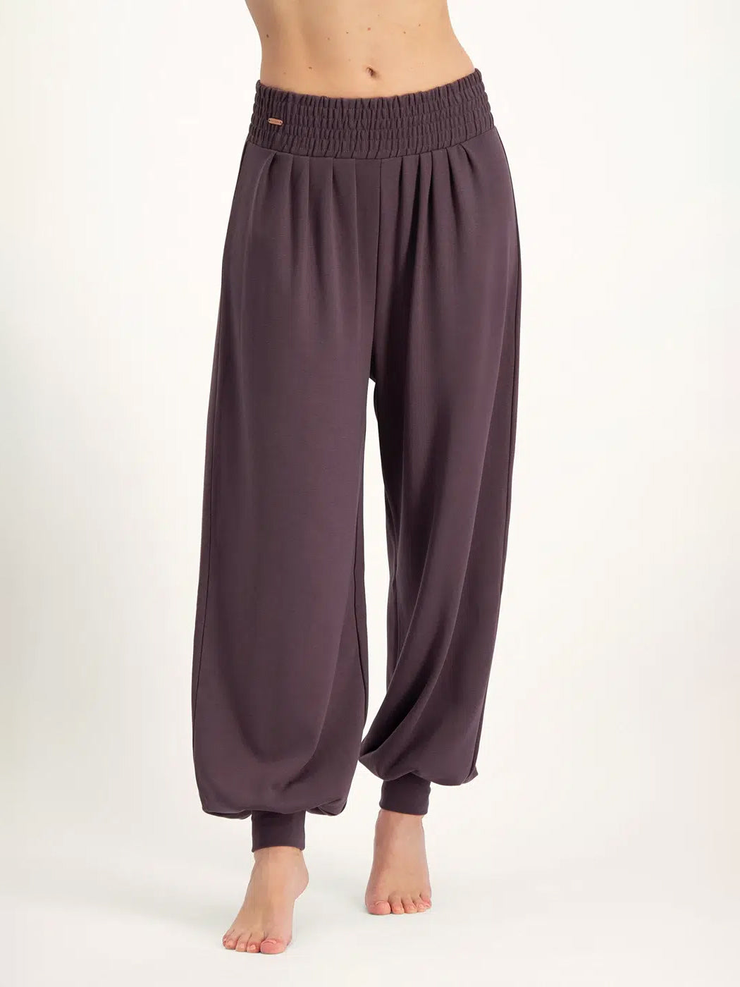 Urban Goddess Jaya Harem Yoga Pants for Women - High Waisted Stretchy Berry Color Workout Leggings | Perfect for Yoga, Gym, Lounge & Everyday Wear