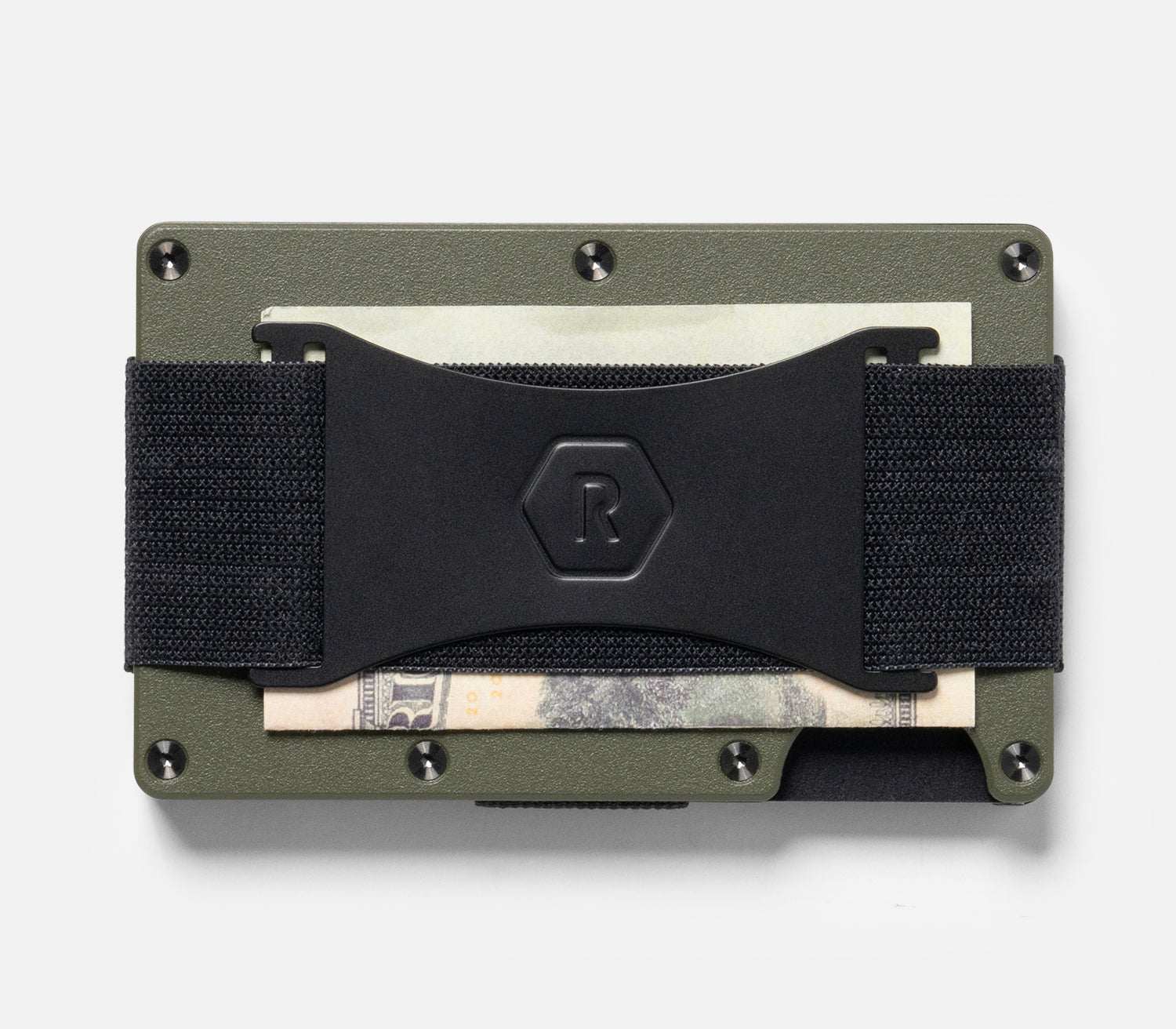 Ridge Wallet For MagSafe - Slim RFID Blocking Minimalist Wallet - Matte Olive Finish - Perfect for Everyday Carry & Travel Accessories