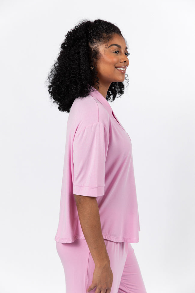 Soft Pink Bamboo Pajama Set - Breathable & Comfortable Sleepwear for Women - Perfect for Lounging, Sleepovers & Relaxing at Home