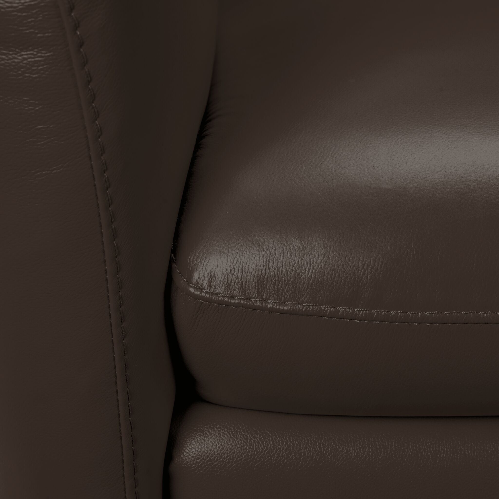Premium Carlino Genuine Leather Chair in Rich Chocolate Brown - Perfect for Living Room, Office, or Study Room Decor