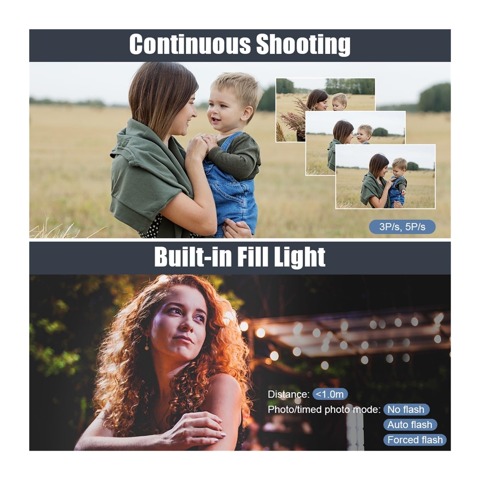 48MP 4K UHD Digital Camera with Auto Focus & Time Lapse - Compact Outdoor Video Camera for Kids (Includes 128GB SD Card, Black) - Perfect for Travel, Vlogging, and Family Adventures