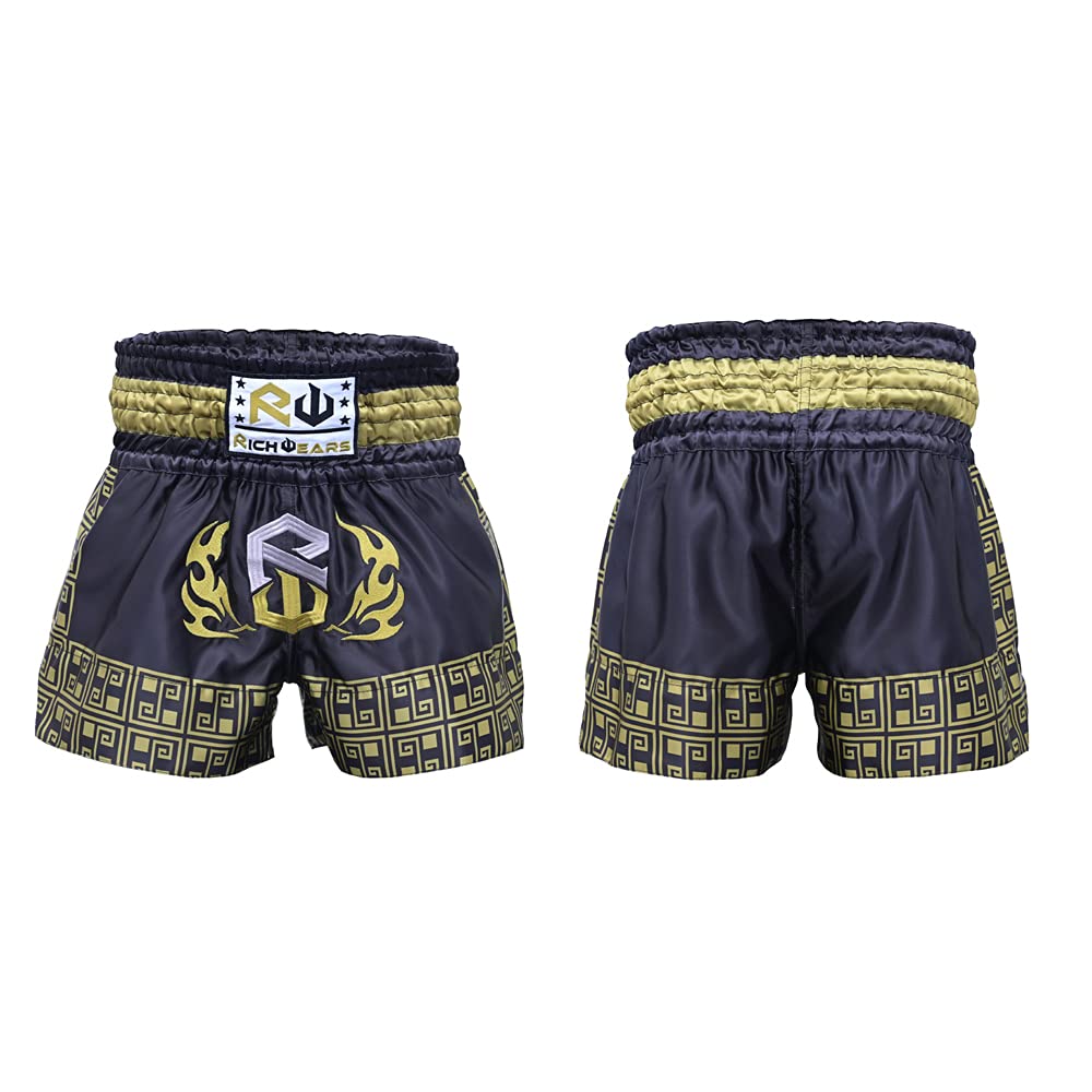 Premium RICHWEARS USA Muay Thai Shorts - Breathable Martial Arts Trunks for MMA, Grappling & Gym Training - Ideal for Kickboxing, BJJ & Combat Sports Workouts