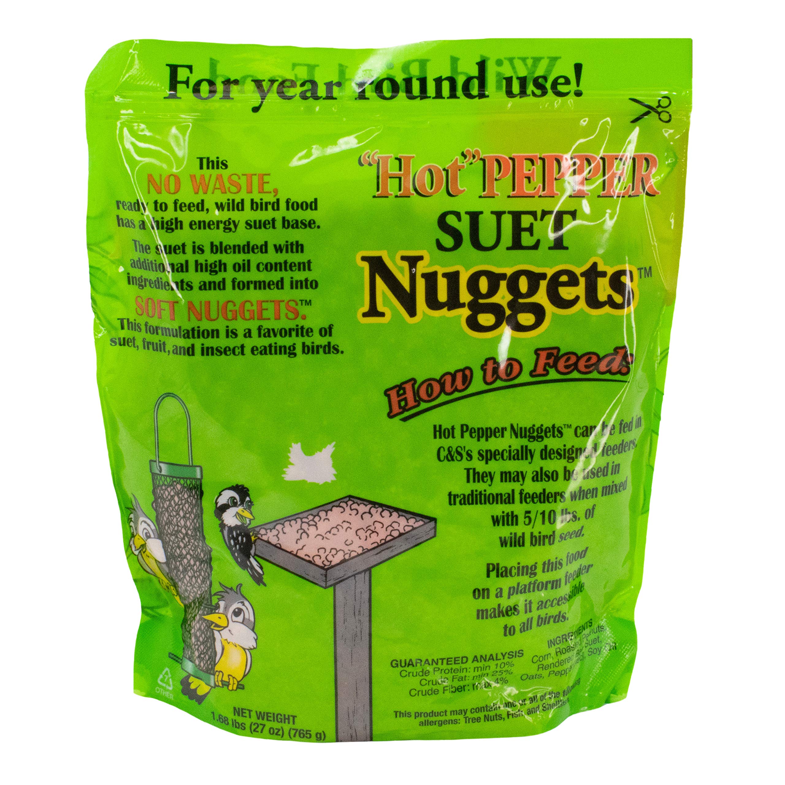 C&S Hot Pepper Nuggets 27oz (6 Pack) - Spicy Pickled Peppers for Sandwiches, Salads & Charcuterie Boards | Perfect for Home Cooking & Party Snacks
