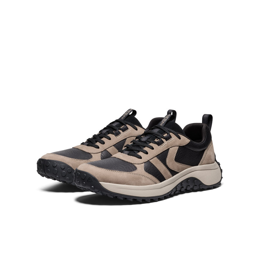 Men's KS86 Genuine Leather Sneakers - Brindle/Plaza Taupe Color | Comfortable Casual Shoes for Walking, Work & Everyday Wear