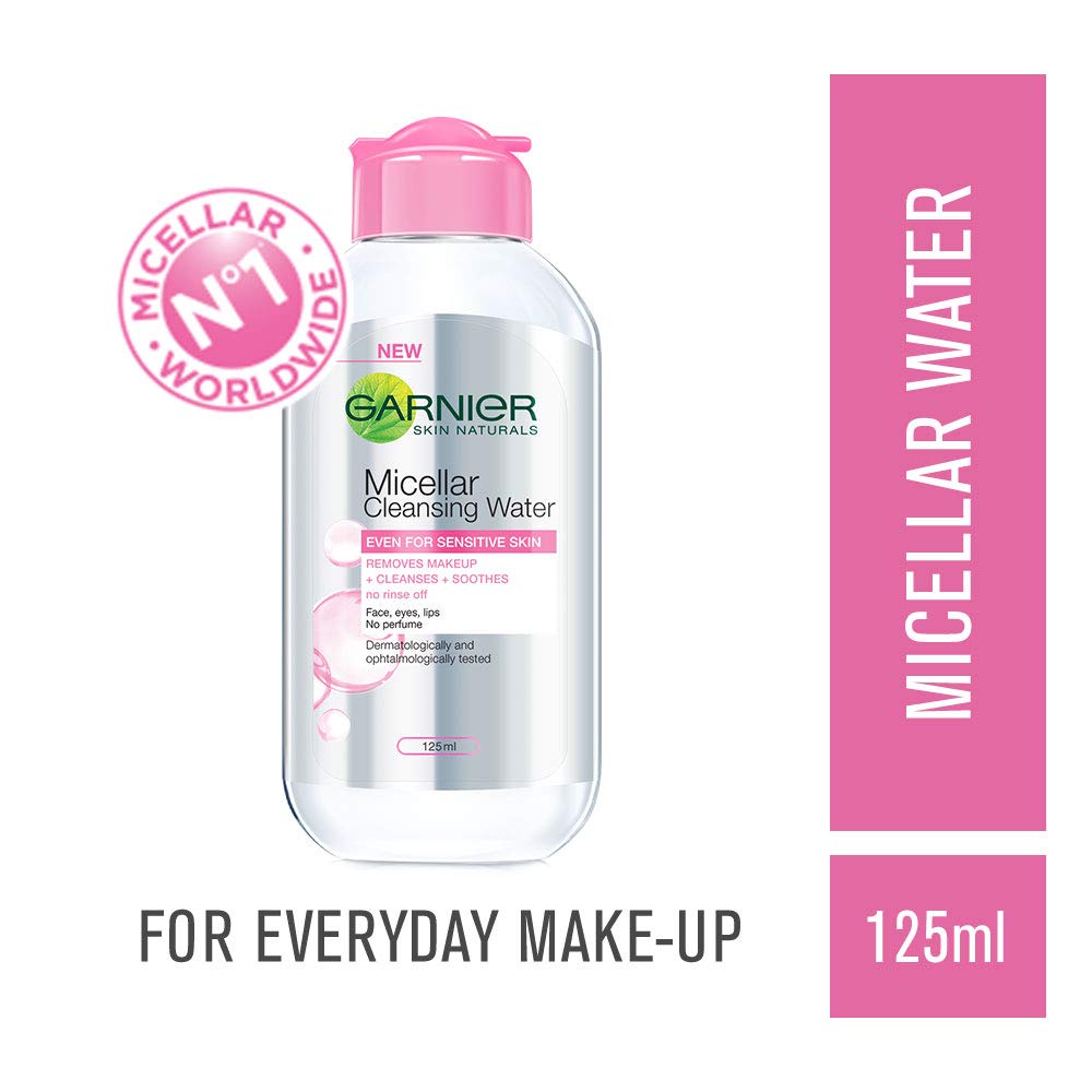 Garnier Skin Naturals Micellar Cleansing Water 125ml & Charcoal Face Serum Sheet Mask 28G - Gentle Makeup Remover & Deep Cleansing Mask for Glowing Skin - Perfect for Daily Skincare Routine & Spa Night