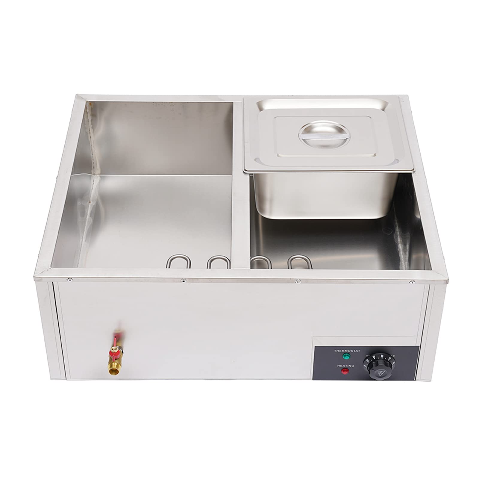 Gdrasuya10 850W Commercial Electric Food Warmer - 4 Pot Stainless Steel Buffet Server Heater for Catering, Restaurants & Events | Countertop Buffet Warmer for Hot Food Display, Banquets & Party Serving