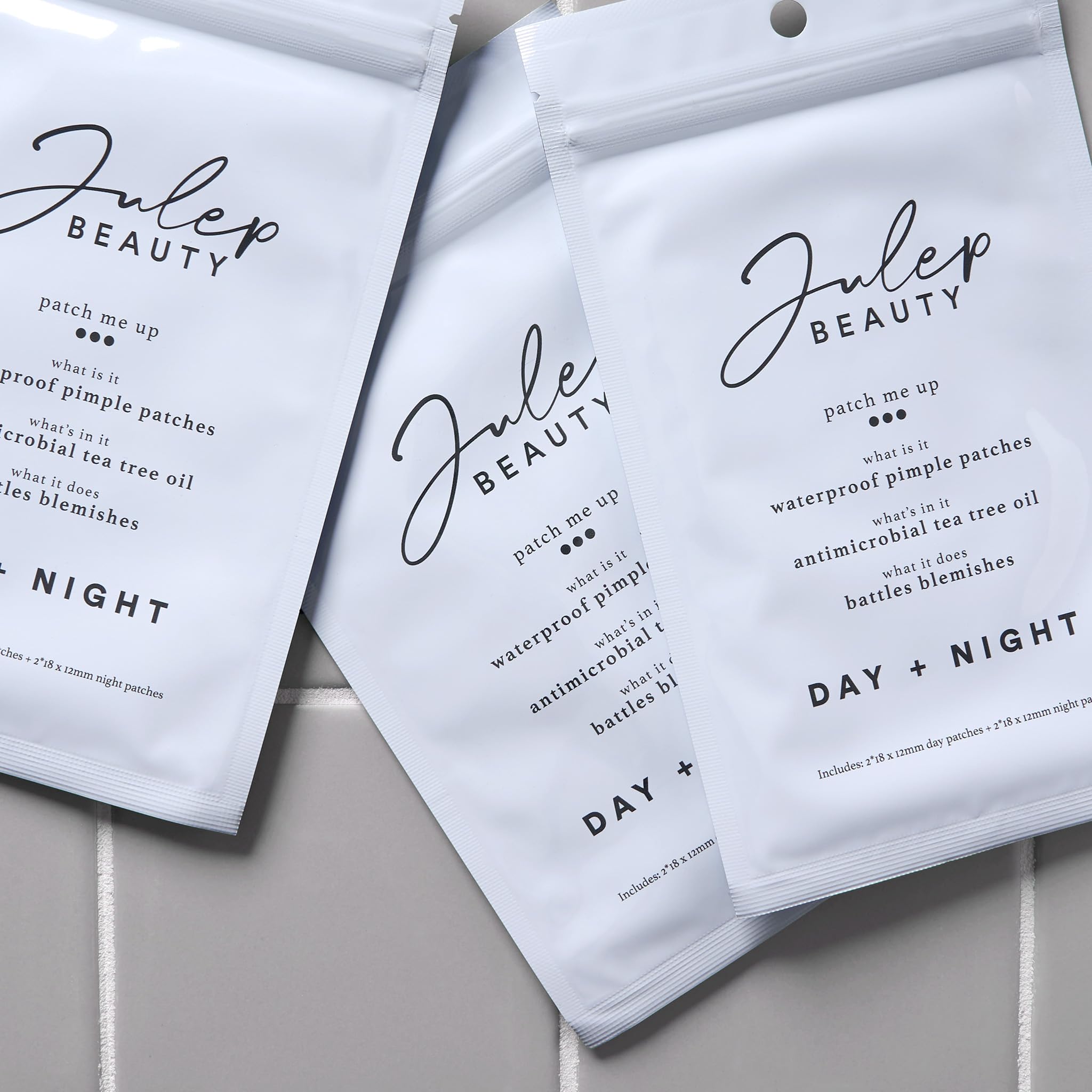 Julep Patch Me Up Waterproof Pimple Patches – 72 Hydrocolloid Acne Patches with Tea Tree Oil for Clear Skin | Ultra-Thin Day & Potent Night Treatment | Reduces Blemishes & Scarring | 48 8mm & 24 12mm Patches | Perfect for Overnight Spot Treatment & Daily Acne Care