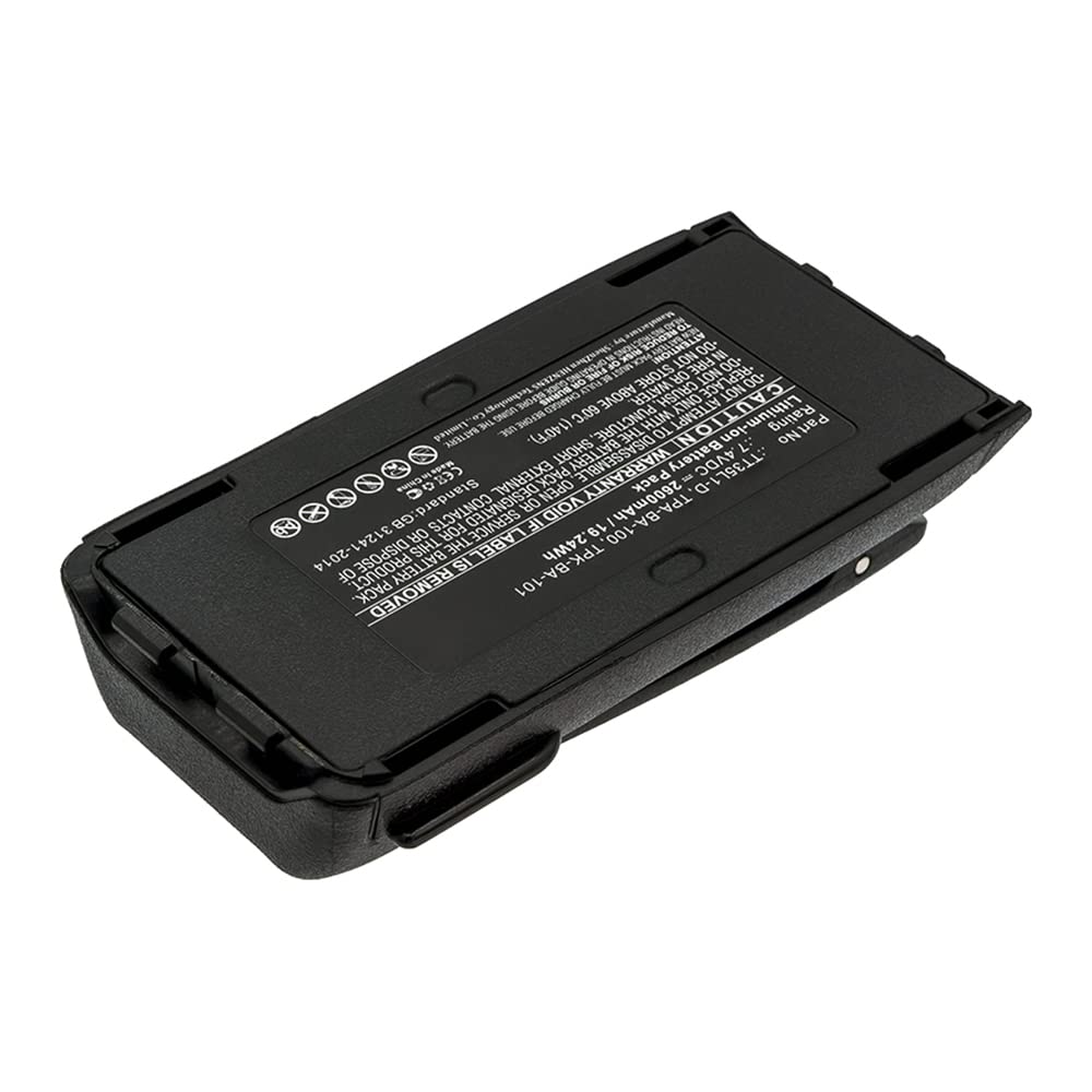 Synergy Digital 2-Way Radio Battery - High Capacity 2600mAh Li-ion 7.4V Replacement for Tait TP9400 & T03-00011-CAAA - Perfect for Construction, Security & Emergency Communication