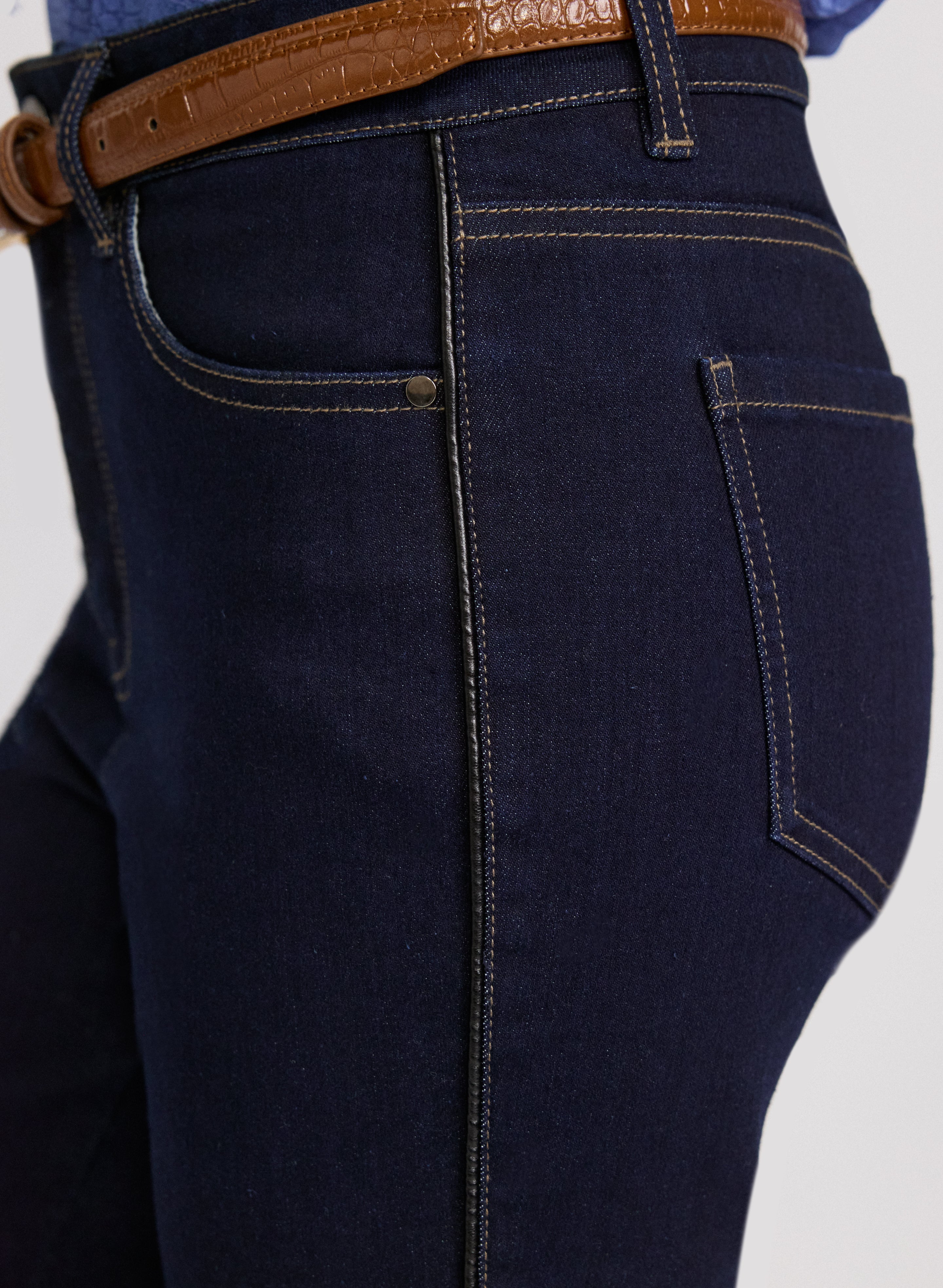 Flare Leg Jeans for Women - Napoleon Blue High Waist Bootcut Denim Pants | Laura 100212 421 | Perfect for Casual Wear, Office & Night Out