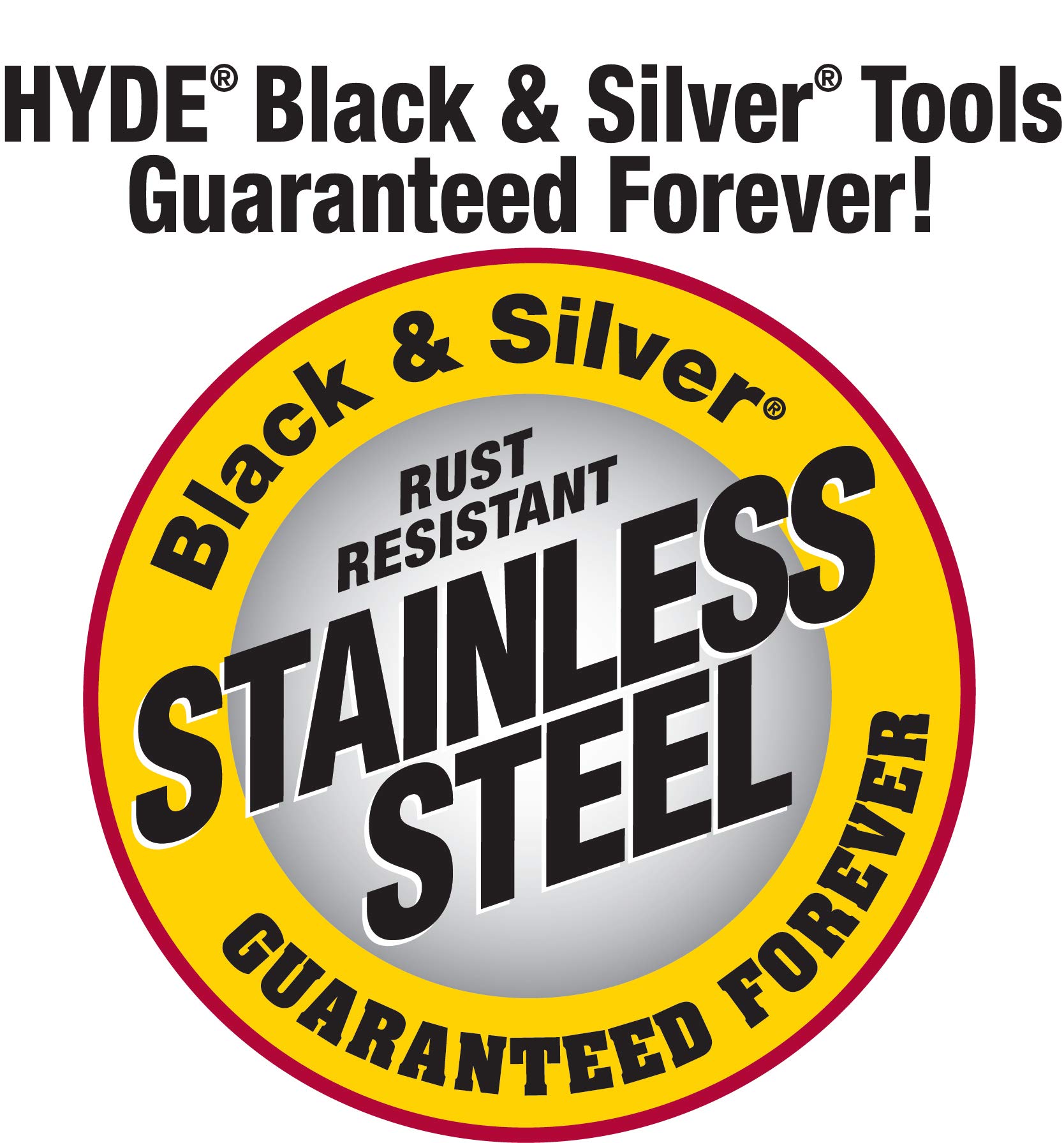 Hyde 01840 6-Inch Flexible Black & Silver Stainless Steel Drywall Joint Knife - Perfect for Drywall Repair, Spackling, and DIY Home Improvement Projects