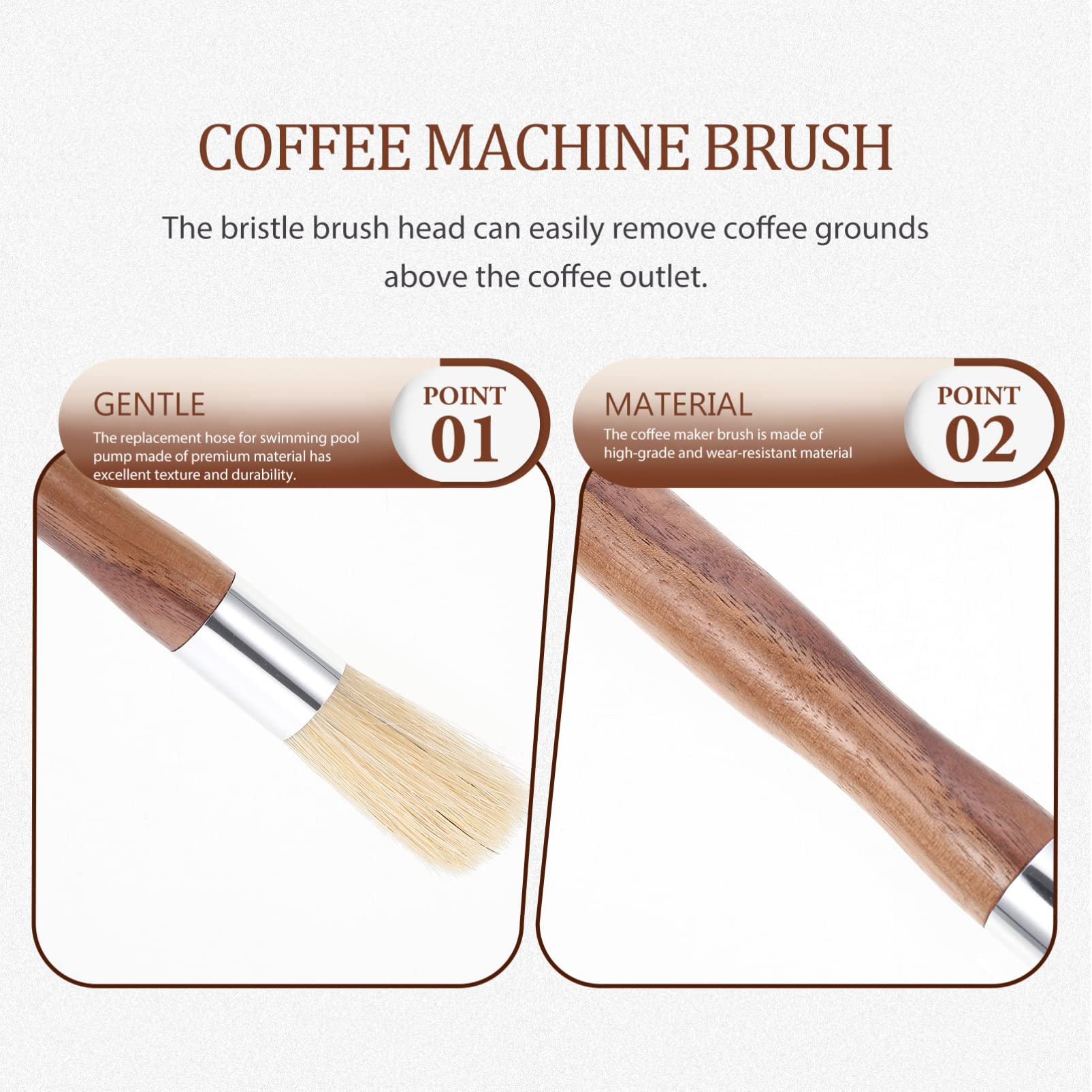 Premium Coffee Machine Cleaning Brush - Long Handle Espresso Machine Brush for Easy Cleaning | Durable Coffee Clean Brush Tool for Keurig, Nespresso & Home Barista Use