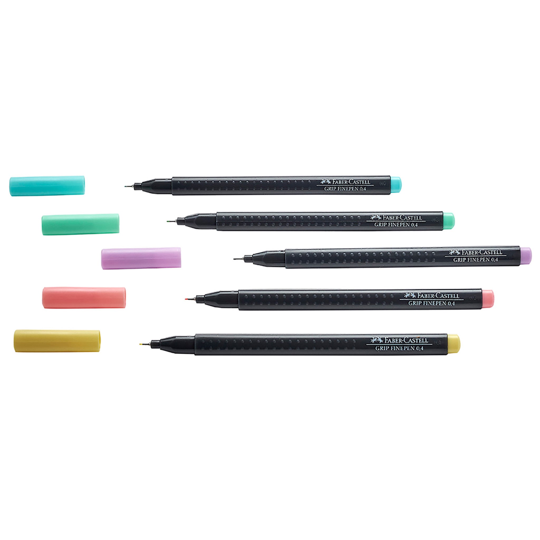 Pastel Grip Finepens Set of 5 - Smooth Writing Gel Pens for Journaling, Note Taking & Art Projects #151602