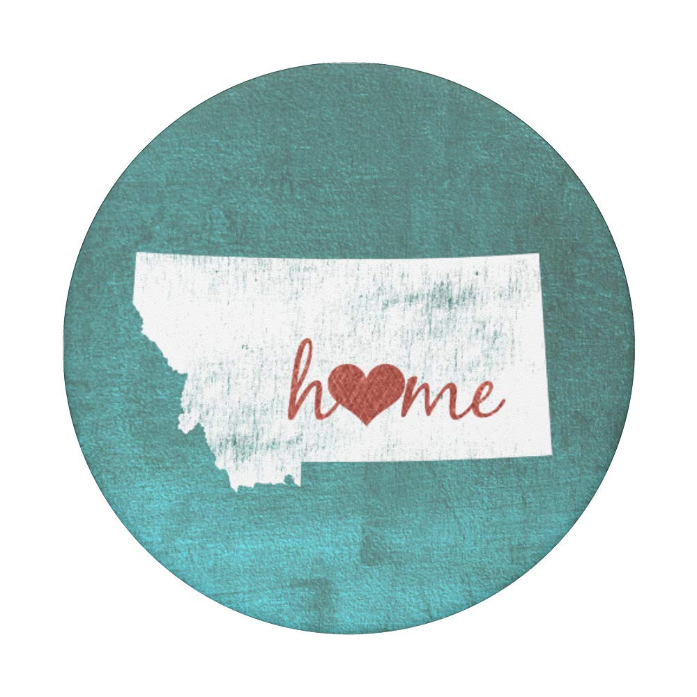 Montana Distressed State Coral Home Heart Text on Tea - Perfect for Farmhouse Decor, Rustic Kitchen, and Cozy Living Room Aesthetic