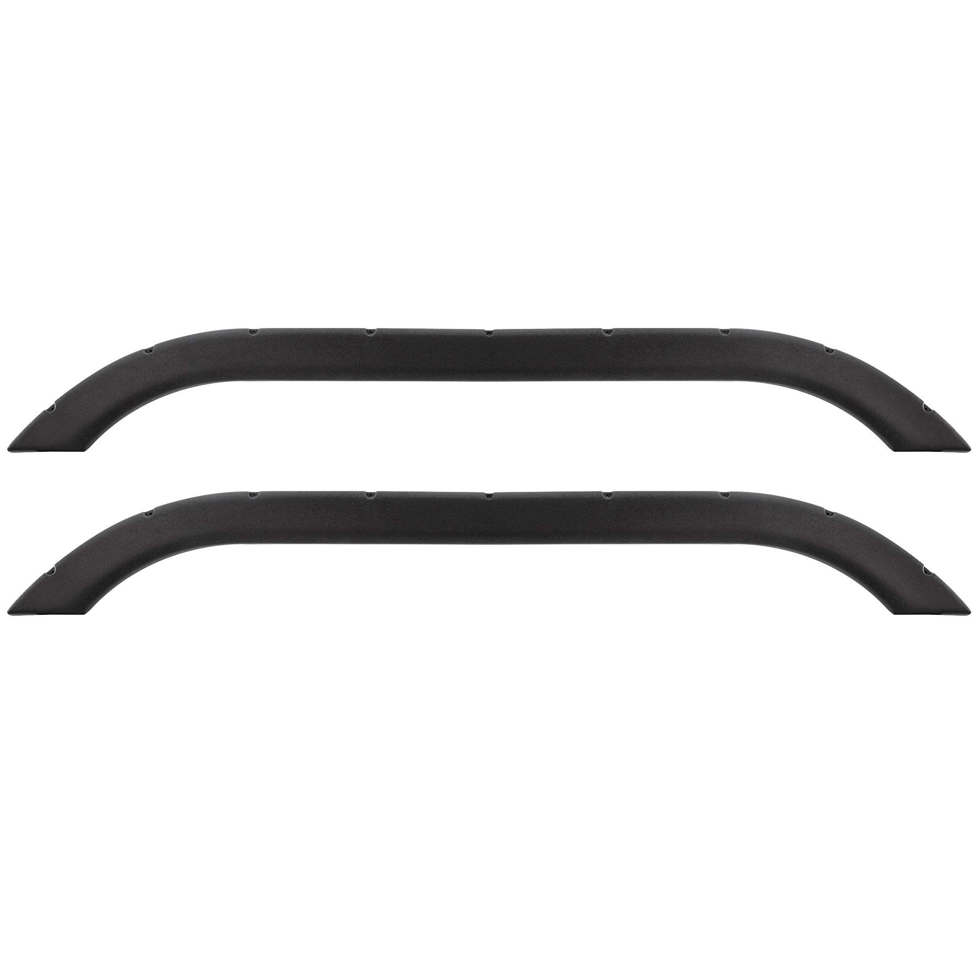 RecPro RV Tandem Fender Skirt - Black Plastic Trim Molding (2-Pack) | Minimalist Design for RV Trailers & Campers | Durable Protection Against Road Debris & Weather