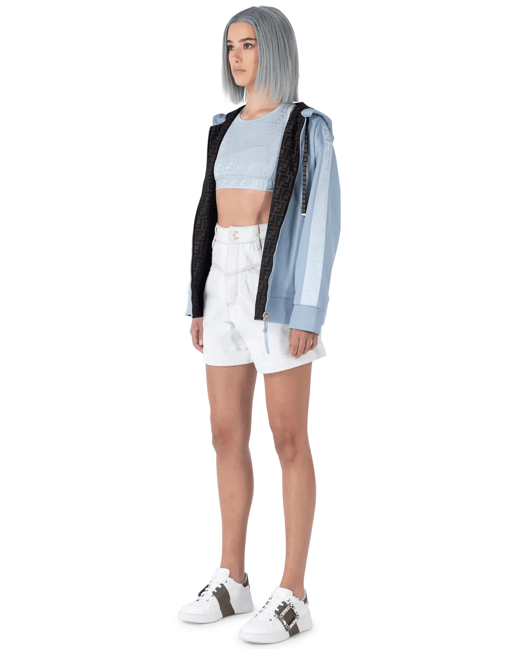 Stylish A-Line Denim Shorts for Women - High Waist Distressed Denim Shorts with Stretch - Perfect for Summer, Beach, and Casual Outfits
