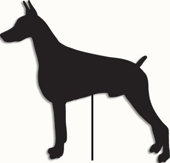 Doberman Pinscher Metal Garden Stake - Handcrafted Dog Memorial Statue for Outdoor Decor | Perfect for Pet Graves, Backyard Memorials & Garden Art Displays