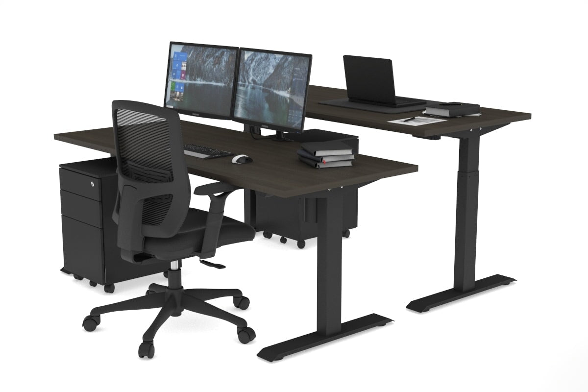 Just Right Height Adjustable 2 Person Workbench [1600L x 700W] - Perfect for Garage, Workshop & Office Workspaces