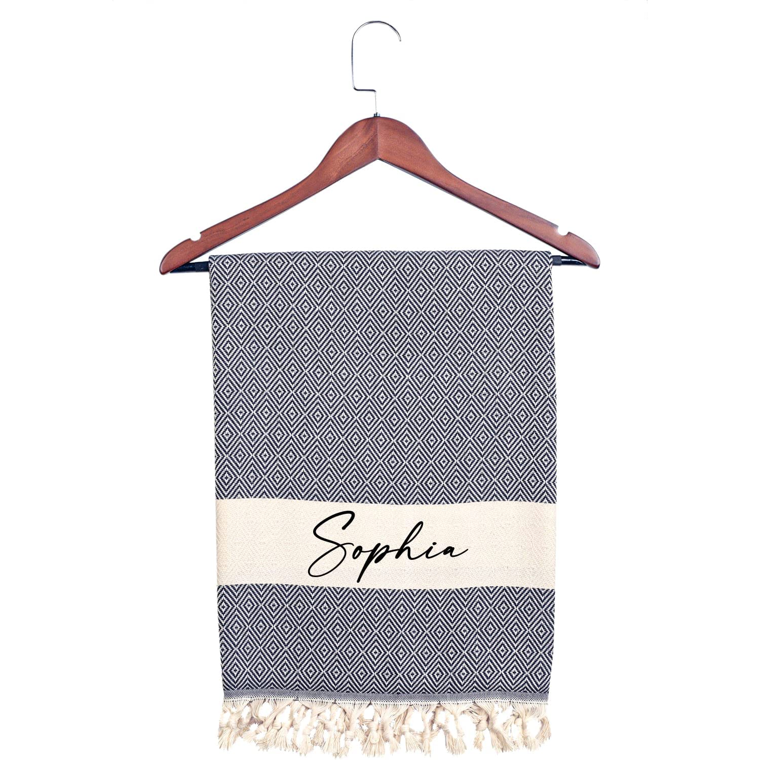 Personalized Turkish Beach Towel - Quick Dry Lightweight Cotton for Bath, Beach & SPA