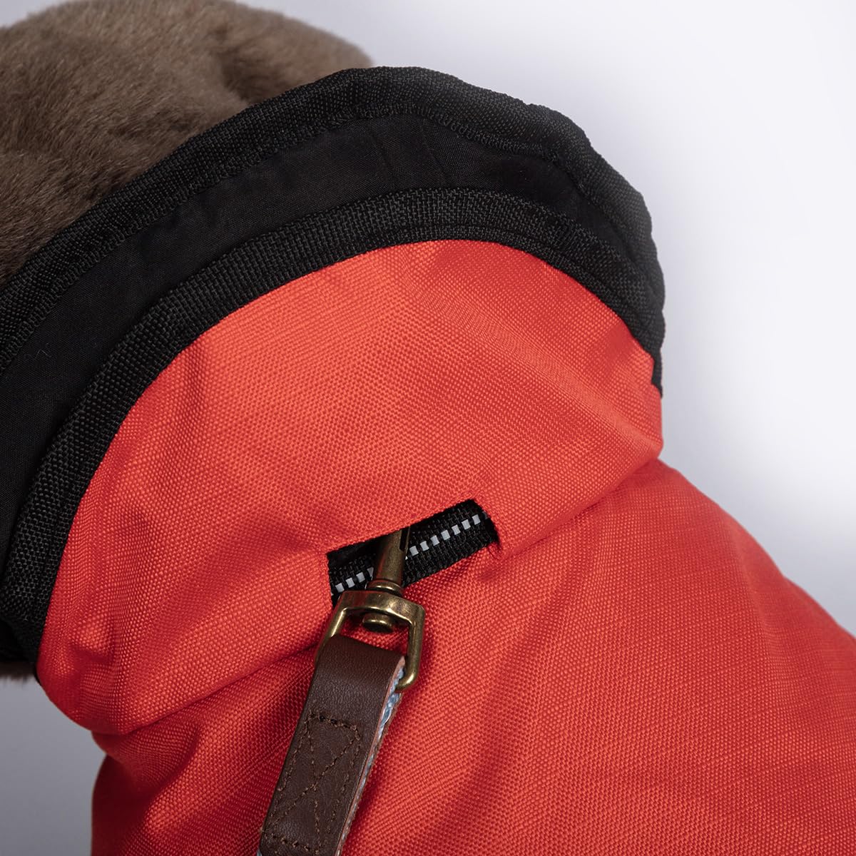 2 in 1 Reflective Dog Coat with Orange Dots - 28 Inch Waterproof Winter Jacket for Medium Dogs - Perfect for Night Walks & Cold Weather Protection