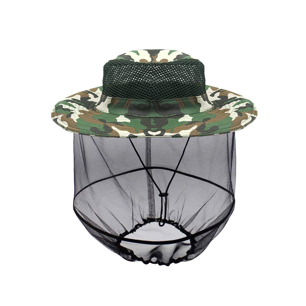 Luwint Mosquito Head Net Hat - UV Protection Sun Hat for Gardening, Fishing, Camping, Hiking & Beekeeping | Outdoor Activities & Bug Protection Gear