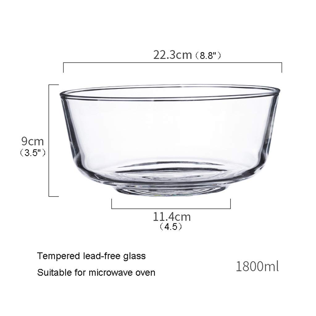 Heat-Resistant Tempered Glass Mixing Bowl Set - 3 Sizes (Small, Medium, Large) for Dinner, Appetizers, Fruit Salad & Desserts | Durable, Dishwasher Safe & Shatterproof | Perfect for Kitchen, Dining & Entertaining