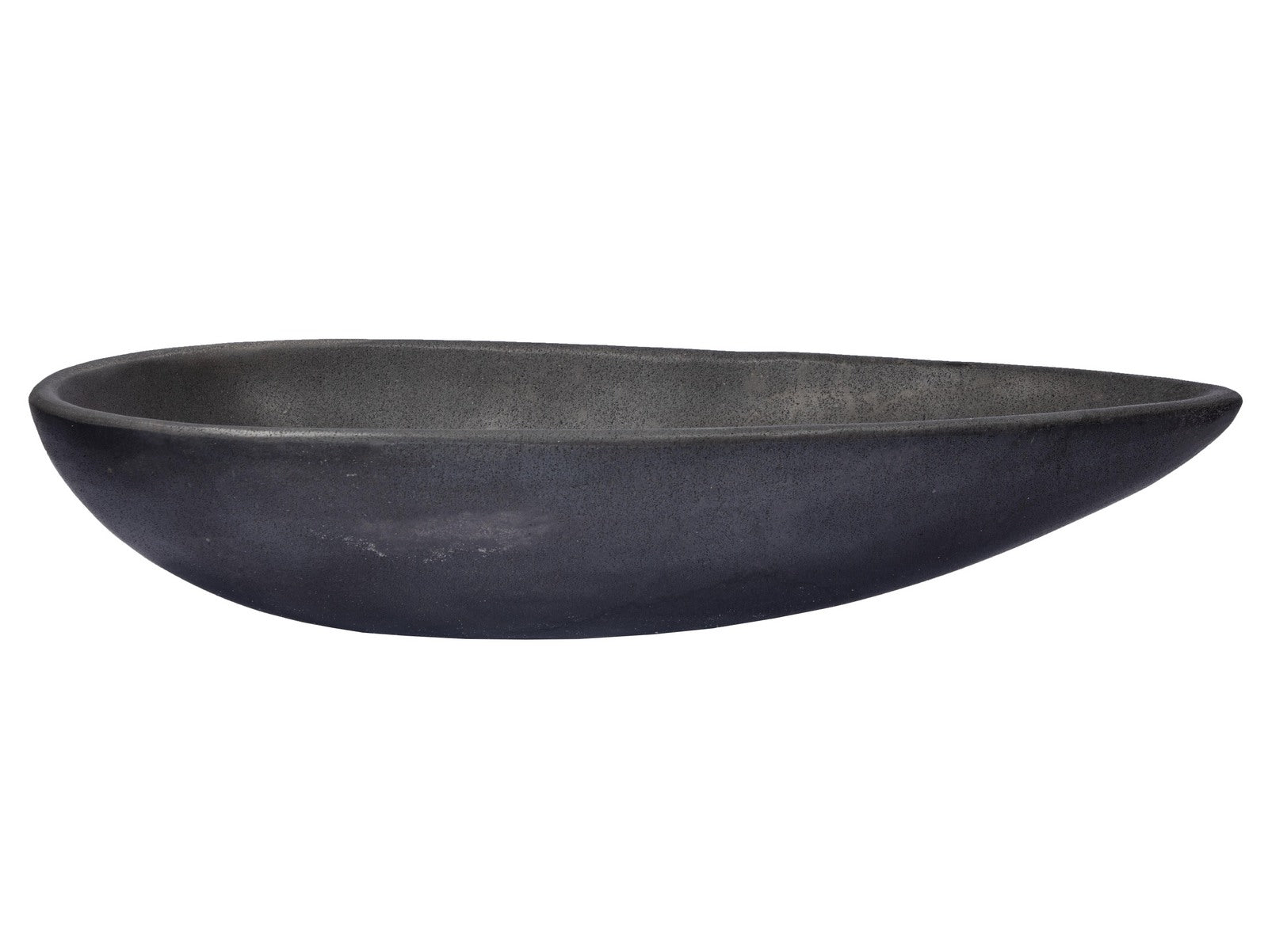 Black Lava Stone Pod-Shaped Vessel Sink - Modern Bathroom Vanity Basin for Contemporary Home Decor | Perfect for Powder Rooms, Master Baths & Spa Retreats