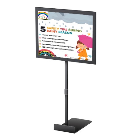 11x14 Lightweight Countertop Pedestal Display Stand - Adjustable Height Acrylic Sign Holder for Retail Stores, Restaurants & Trade Shows