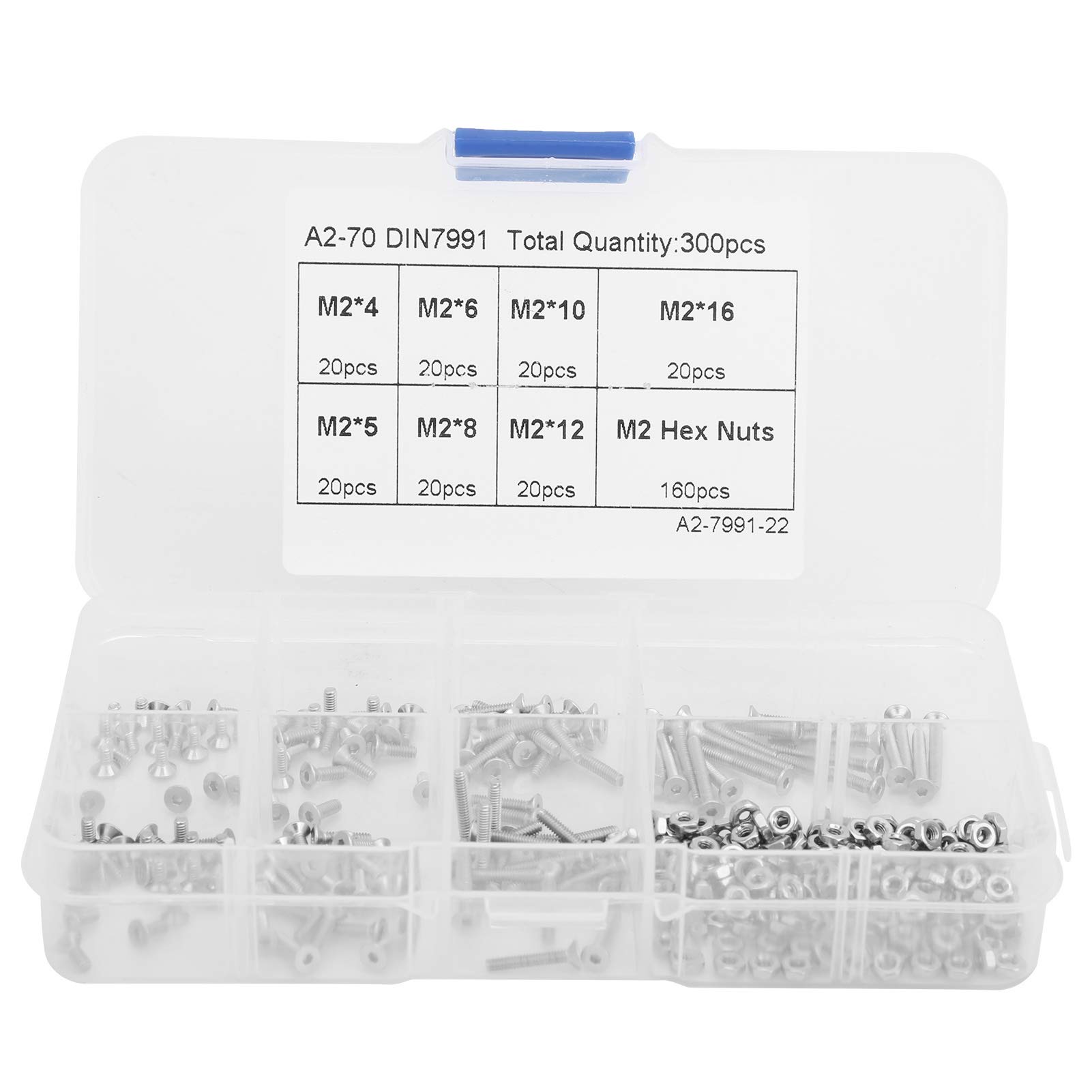 Stainless Steel Screws & Bolts Assortment Kit for Home, Office, Machinery