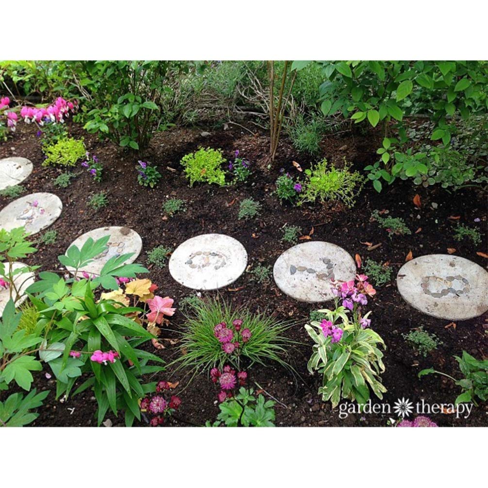 2PCS Hemoton Plastic Concrete Molds for Pavement, Walkway & Driveway - DIY Stepping Stone Maker for Garden, Patio & Lawn Landscaping Projects