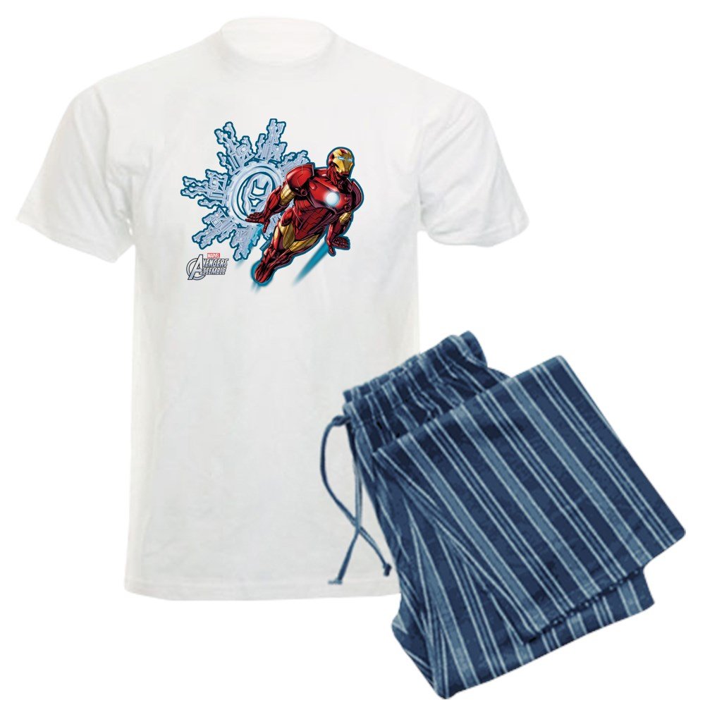 Iron Man Men's Lightweight Pajama Set - Holiday Themed Sleepwear for Marvel Fans | Perfect for Christmas Gifts & Cozy Movie Nights