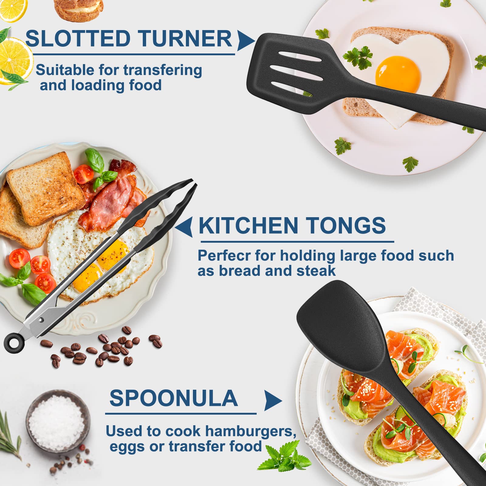 25-Piece Silicone Kitchen Utensil Set - Spatula, Spoon & Turner for Nonstick Cookware | Heat Resistant & Dishwasher Safe