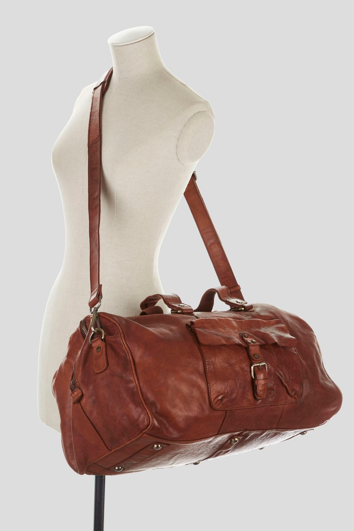 Premium Kingsley Genuine Leather Weekender Bag - Stylish & Durable Travel Duffel for Men & Women - Perfect for Weekend Getaways, Business Trips & Gym
